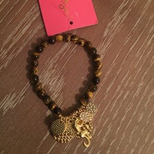 Beaded bracelet with Charms